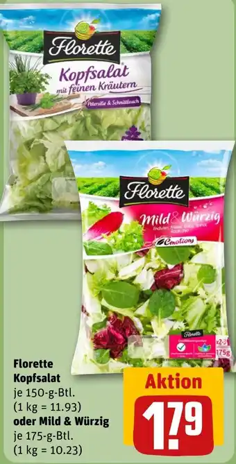 Rewe DE Florette Kopfsalat aanbieding