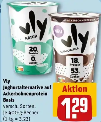 Rewe DE Vly Joghurtalternative auf Ackerbohnenprotein Basis aanbieding