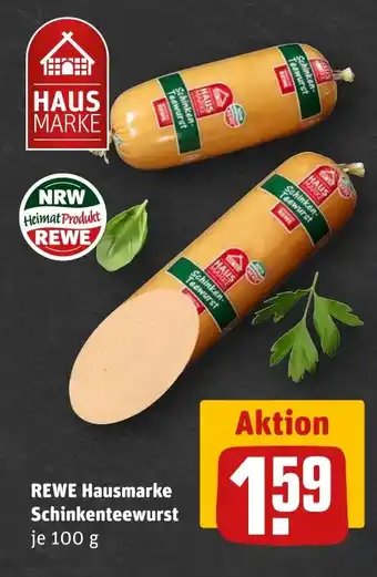 Rewe DE REWE Hausmarke Schinkenteewurst aanbieding