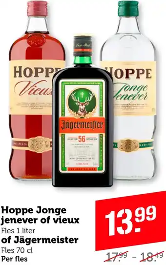 Coop Hoppe Jonge jenever of vieux of Jägermeister aanbieding