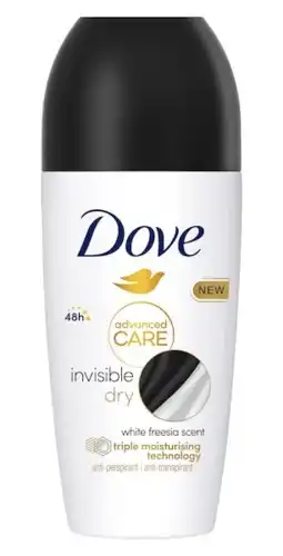 De Online Drogist Dove Invisible Dry Anti-Transpirant Deoroller aanbieding