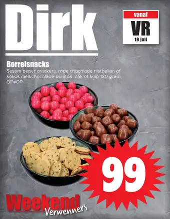 Dirk Borrelsnacks 120gm aanbieding