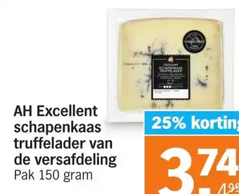 Albert Heijn Excellent schapenkaas truffelader van de versafdeling 150 gram aanbieding