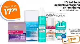Trekpleister L'Oréal Paris gezichtsverzorging en reiniging aanbieding