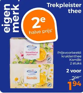 Trekpleister thee aanbieding