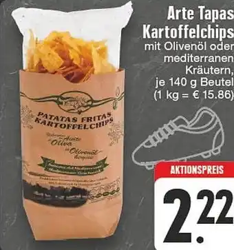 Edeka DE Arte Tapas Kartoffelchips aanbieding
