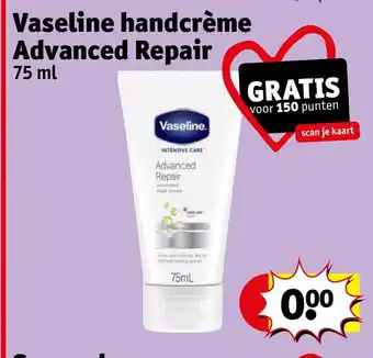 Kruidvat Vaseline handcrème Advanced Repair 75 ml aanbieding