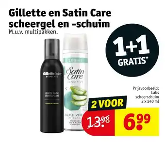 Kruidvat Gillette en Satin Care scheergel en schuim aanbieding