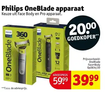 Kruidvat Philips OneBlade apparaat aanbieding