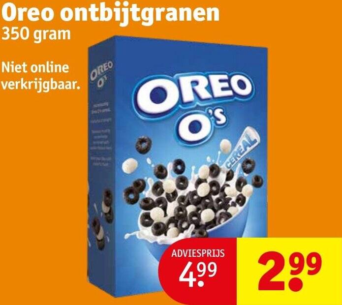 Oreo ontbijtgranen 350 gram aanbieding bij Kruidvat