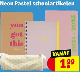 Kruidvat Neon Pastel schoolartikelen aanbieding