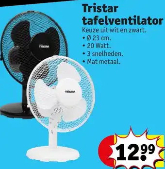 Kruidvat Tristar tafelventilator Ø23 cm aanbieding