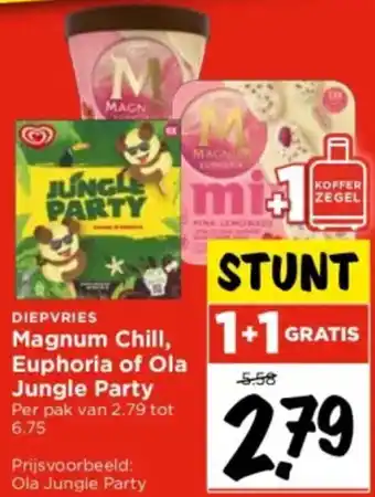 Vomar Voordeelmarkt Magnum Chill, Euphoria of Ola Jungle Party aanbieding