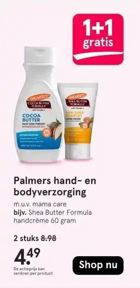 Etos Palmers hand- en bodyverzorging aanbieding