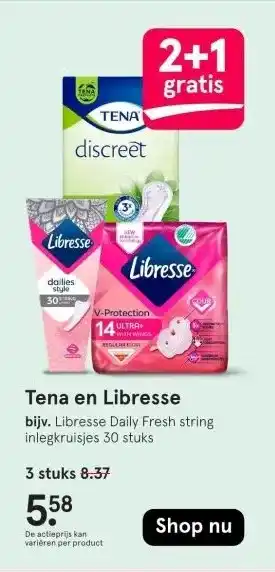 Etos Tena en Libresse aanbieding