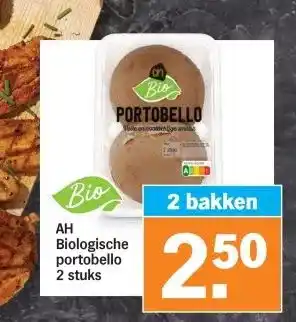 Albert Heijn AH Biologische portobello 2 stuks aanbieding