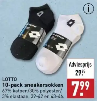 ALDI LOTTO 10-pack sneakersokken aanbieding