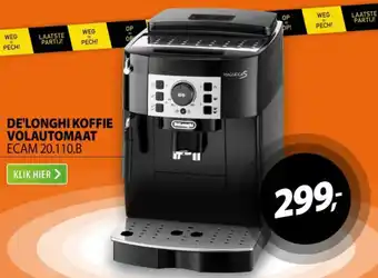 Expert DE'LONGHI KOFFIE VOLAUTOMAAT ECAM 20.110.B aanbieding