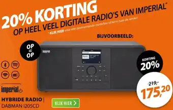 Expert Imperial HYBRIDE RADIO DABMAN i205CD aanbieding