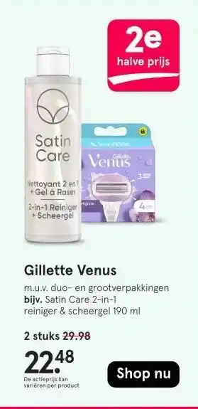 Etos Gillette Venus aanbieding