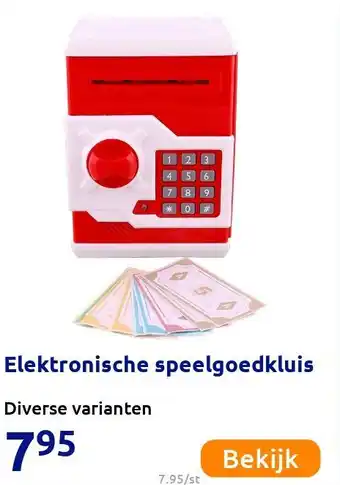 Action Elektronische speelgoedkluis aanbieding