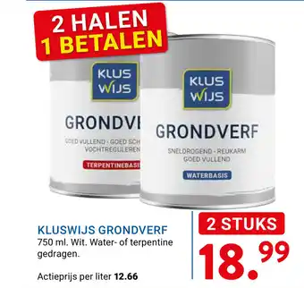 Kluswijs Kluswijs grondverf 750 ml aanbieding