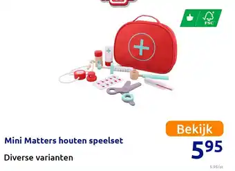 Action Mini Matters houten speelset aanbieding