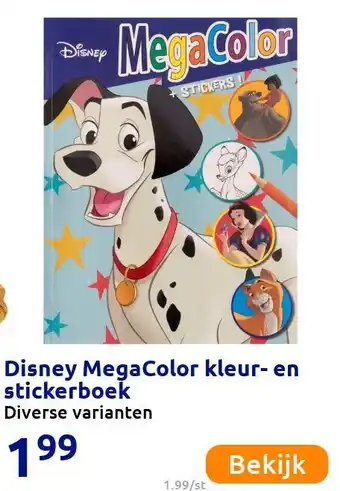 Action Disney MegaColor kleur- en stickerboek aanbieding