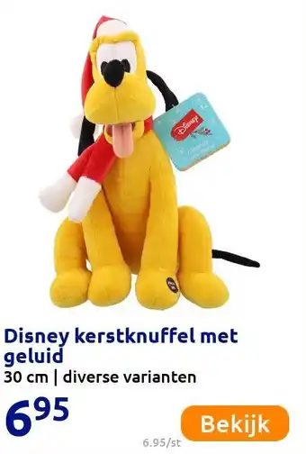Action Disney kerstknuffel met geluid aanbieding