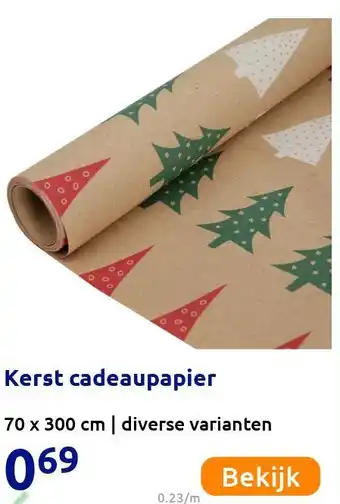 Action Kerst cadeaupapier aanbieding