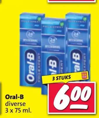 Nettorama Oral-B 3 x 75 ml aanbieding