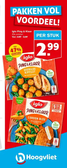 Hoogvliet Iglo Ping & Klaar aanbieding