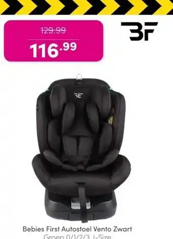 Baby & Tiener Bebies First Autostoel Vento Zwart aanbieding