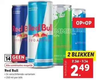 Lidl Red Bull aanbieding