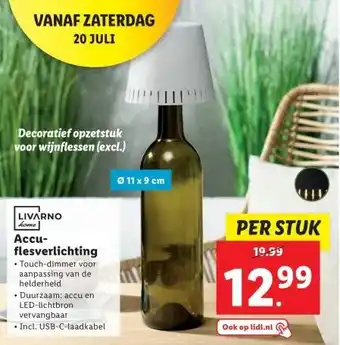 Lidl Accu- flesverlichting aanbieding