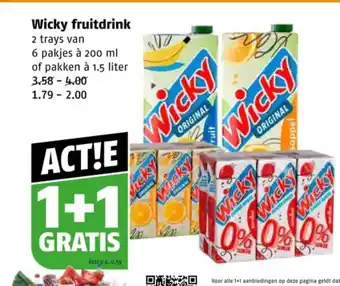 Poiesz Wicky fruitdrink aanbieding
