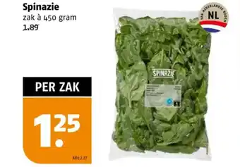 Poiesz Spinazie 450 gram aanbieding