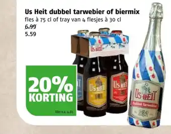 Poiesz Us Heit dubbel tarwebier of biermix aanbieding