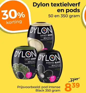 Trekpleister Dylon textielverf en pods aanbieding