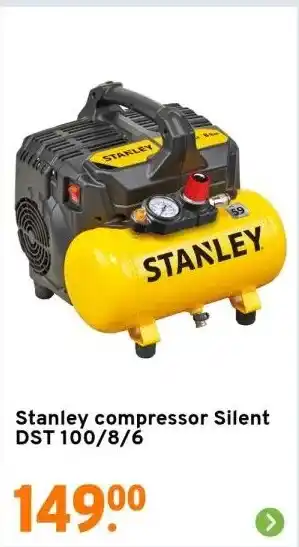 GAMMA Stanley compressor Silent DST 100/8/6 aanbieding