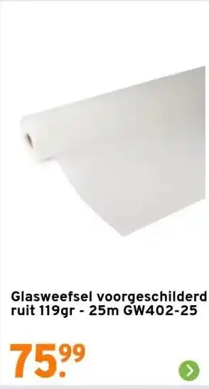 GAMMA Glasweefsel voorgeschilderd ruit 119gr - 25m GW402-25 aanbieding