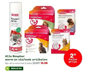 Welkoop Alle Beaphar worm en vlo/teek artikelen aanbieding