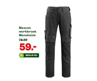 Welkoop Mascot werkbroek Mannheim aanbieding