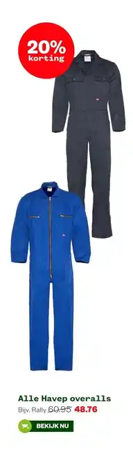 Welkoop Alle Havep overalls aanbieding