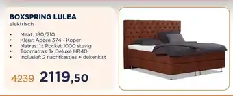 TotaalBED BOXSPRING LULEA aanbieding