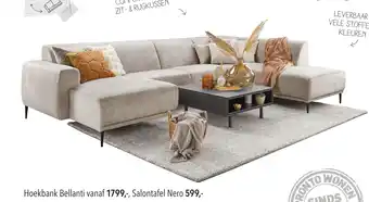 Pronto wonen Hoekbank Bellanti aanbieding