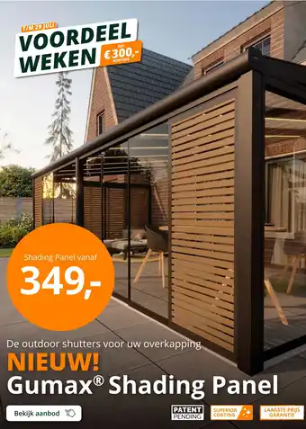 Tuinmaximaal Shading Panel aanbieding