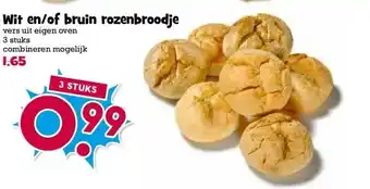 Boon`s Markt Wit en/of bruin rozenbroodje aanbieding