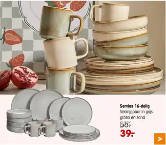 Kwantum Servies 16 delig aanbieding