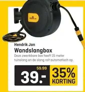 Hubo Hendrik Jan Wandslangbox aanbieding
